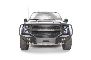 Fab Fours Bumpers & Off-Road Armor | 1350 Offroad - Fab Fours Premium Winch Front Bumper, Black Powder Coat, with Full Grill Guard - FF17-H4350-1 - Image 1