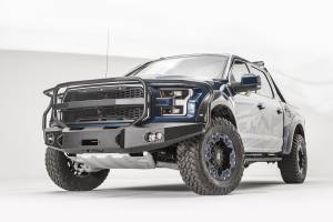 Fab Fours Bumpers & Off-Road Armor | 1350 Offroad - Fab Fours Premium Winch Front Bumper, Bare Steel, with Full Grill Guard - FF17-H4350-B - Image 2