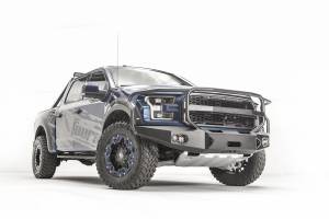 Fab Fours Bumpers & Off-Road Armor | 1350 Offroad - Fab Fours Premium Winch Front Bumper, Bare Steel, with Full Grill Guard - FF17-H4350-B - Image 3