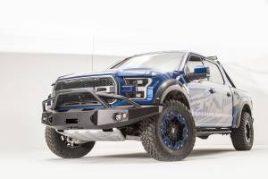 Fab Fours Bumpers & Off-Road Armor | 1350 Offroad - Fab Fours Premium Winch Front Bumper, Bare Steel, with Pre-Runner Guard - FF17-H4352-B - Image 2