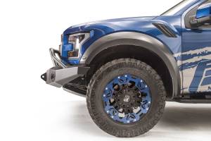 Fab Fours Bumpers & Off-Road Armor | 1350 Offroad - Fab Fours Premium Winch Front Bumper, Black Powder Coat, with Pre-Runner Guard - FF17-H4352-1 - Image 4