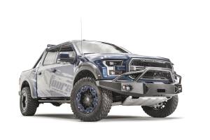 Fab Fours Bumpers & Off-Road Armor | 1350 Offroad - Fab Fours Premium Winch Front Bumper, Bare Steel, with Pre-Runner Guard - FF17-H4352-B - Image 3