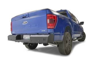 Fab Fours Bumpers & Off-Road Armor | 1350 Offroad - Fab Fours Red Steel Rear Bumper, Logo Cut-Out, 11 Gauge Steel, Black Powder Coat, 75 lbs. Weight - FF21-RT5150-1 - Image 3
