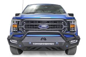 Fab Fours Bumpers & Off-Road Armor | 1350 Offroad - Fab Fours Vengeance Front Bumper, Bare Steel, with Pre-Runner Guard, with Sensor Holes - FF21-V5152-B - Image 1