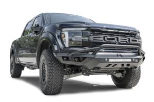 Fab Fours Bumpers & Off-Road Armor | 1350 Offroad - Fab Fours Vengeance Front Bumper, with Pre Runner Guard: Plate Steel, Carbon Black - FR24-D6652-1 - Image 2