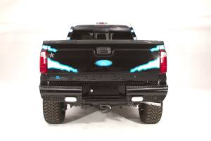 Fab Fours Bumpers & Off-Road Armor | 1350 Offroad - Fab Fours Black Steel Ranch Rear Bumper, Black Powder Coat - FS08-T1350-1 - Image 2