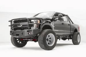 Fab Fours Bumpers & Off-Road Armor | 1350 Offroad - Fab Fours Premium Winch Front Bumper, Bare Steel, with Full Grill Guard - FS17-A4150-B - Image 2