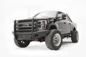 Fab Fours Bumpers & Off-Road Armor | 1350 Offroad - Fab Fours Elite Front Ranch Bumper, Black Powder Coat, with Full Grill Guard & Tow Hooks - FS17-Q4160-1 - Image 2
