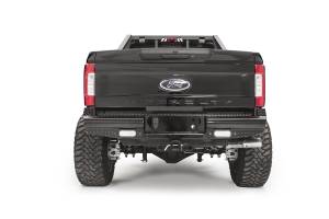 Fab Fours Black Steel Ranch Rear Bumper, Black Powder Coat - FS17-T4150-1