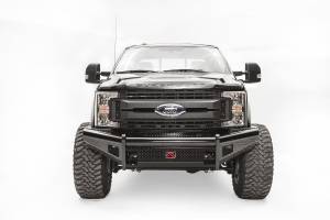 Fab Fours Black Steel Front Ranch Bumper, Black Powder Coat, with No Guard, with Tow Hooks - FS17-S4161-1