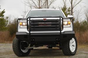 Fab Fours Bumpers & Off-Road Armor | 1350 Offroad - Fab Fours Black Steel Front Ranch Bumper, Black Powder Coat, with Full Grill Guard - GM07-K2160-1 - Image 4