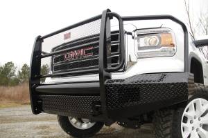 Fab Fours Bumpers & Off-Road Armor | 1350 Offroad - Fab Fours Black Steel Front Ranch Bumper, Black Powder Coat, with Full Grill Guard - GM07-K2160-1 - Image 1