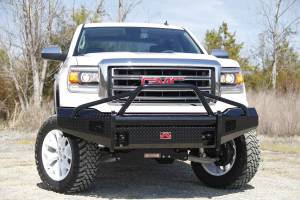 Fab Fours Bumpers & Off-Road Armor | 1350 Offroad - Fab Fours Black Steel Front Ranch Bumper, Black Powder Coat, with Pre-Runner Grill Guard - GM07-K2162-1 - Image 3