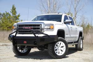 Fab Fours Bumpers & Off-Road Armor | 1350 Offroad - Fab Fours Black Steel Front Ranch Bumper, Black Powder Coat, with Pre-Runner Grill Guard - GM07-K2162-1 - Image 5