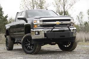 Fab Fours Bumpers & Off-Road Armor | 1350 Offroad - Fab Fours Large Frame Winch Mount, Large Frame Black Powder Coat - GM11-N2760-1 - Image 1