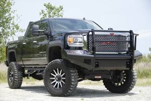 Fab Fours Bumpers & Off-Road Armor | 1350 Offroad - Fab Fours Black Steel Front Ranch Bumper, Black Powder Coat, with Full Grill Guard - GM11-S2860-1 - Image 4