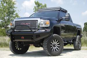 Fab Fours Bumpers & Off-Road Armor | 1350 Offroad - Fab Fours Black Steel Front Ranch Bumper, Black Powder Coat, with Pre-Runner Grill Guard - GM11-S2862-1 - Image 3