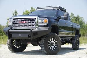 Fab Fours Bumpers & Off-Road Armor | 1350 Offroad - Fab Fours Elite Front Ranch Bumper, Black Powder Coat, without Grill Guard, with Tow Hooks - GM14-Q3161-1 - Image 5