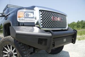 Fab Fours Bumpers & Off-Road Armor | 1350 Offroad - Fab Fours Elite Front Ranch Bumper, Black Powder Coat, without Grill Guard, with Tow Hooks - GM14-Q3161-1 - Image 4