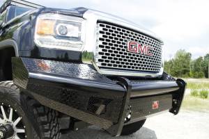 Fab Fours Bumpers & Off-Road Armor | 1350 Offroad - Fab Fours Black Steel Front Ranch Bumper, Black Powder Coat, without Grill Guard, with Tow Hooks - GM14-S3161-1 - Image 1