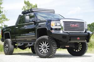 Fab Fours Bumpers & Off-Road Armor | 1350 Offroad - Fab Fours Black Steel Front Ranch Bumper, Black Powder Coat, without Grill Guard, with Tow Hooks - GM14-S3161-1 - Image 4