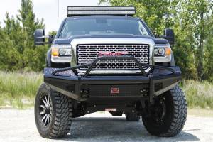 Fab Fours Bumpers & Off-Road Armor | 1350 Offroad - Fab Fours Black Steel Front Ranch Bumper, Black Powder Coat, with Pre-Runner Grill Guard & Tow Hooks - GM14-S3162-1 - Image 1