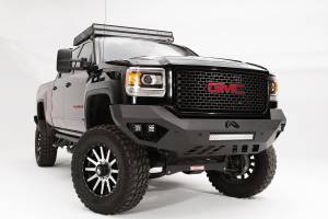 Fab Fours Bumpers & Off-Road Armor | 1350 Offroad - Fab Fours Vengeance Front Bumper, Bare Steel, Sensor Bumper, No Guard - GM15-V3151-B - Image 3