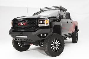 Fab Fours Bumpers & Off-Road Armor | 1350 Offroad - Fab Fours Vengeance Front Bumper, Black Powder Coat, Sensor Bumper, No Guard - GM15-V3151-1 - Image 2