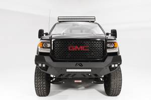 Fab Fours Bumpers & Off-Road Armor | 1350 Offroad - Fab Fours Vengeance Front Bumper, Black Powder Coat, Sensor Bumper, No Guard - GM15-V3151-1 - Image 1
