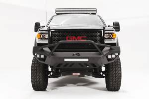 Fab Fours Bumpers & Off-Road Armor | 1350 Offroad - Fab Fours Vengeance Front Bumper, Black Powder Coat, Sensor Bumper, Pre-Runner Guard - GM15-V3152-1 - Image 3