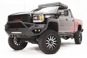 Fab Fours Bumpers & Off-Road Armor | 1350 Offroad - Fab Fours Vengeance Front Bumper, Black Powder Coat, Sensor Bumper, Pre-Runner Guard - GM15-V3152-1 - Image 2