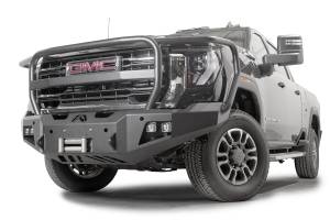 Fab Fours Bumpers & Off-Road Armor | 1350 Offroad - Fab Fours Premium Winch Front Bumper, with Full Guard, Bare Steel, with Sensor - GM24-A6250-B - Image 1
