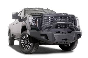 Fab Fours Bumpers & Off-Road Armor | 1350 Offroad - Fab Fours Premium Winch Front Bumper, with Pre-Runner Guard, Bare Steel, with Sensor - GM24-A6252-B - Image 3