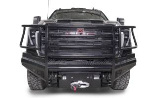 Fab Fours Bumpers & Off-Road Armor | 1350 Offroad - Fab Fours Black Steel Front Bumper, with Full Guard, with Sensor - GM24-S6260-1 - Image 2