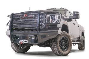 Fab Fours Bumpers & Off-Road Armor | 1350 Offroad - Fab Fours Black Steel Front Bumper, with Full Guard, with Sensor - GM24-S6260-1 - Image 1