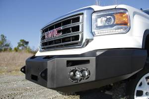 Fab Fours Bumpers & Off-Road Armor | 1350 Offroad - Fab Fours Premium Winch Front Bumper, Bare Steel, without Grill Guard, D-Ring Mounts - GS14-H3151-B - Image 4