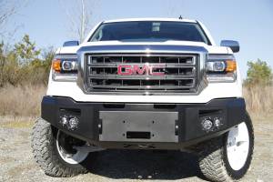 Fab Fours Bumpers & Off-Road Armor | 1350 Offroad - Fab Fours Premium Winch Front Bumper, Black Powder Coat, without Grill Guard, D-Ring Mounts - GS14-H3151-1 - Image 5