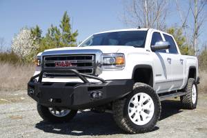 Fab Fours Bumpers & Off-Road Armor | 1350 Offroad - Fab Fours Premium Winch Front Bumper, Black Powder Coat, with Pre-Runner Grill Guard, D-Ring Mounts - GS14-H3152-1 - Image 2