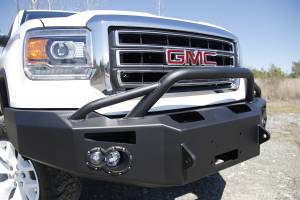 Fab Fours Bumpers & Off-Road Armor | 1350 Offroad - Fab Fours Premium Winch Front Bumper, Bare Steel, with Pre-Runner Grill Guard, D-Ring Mounts - GS14-H3152-B - Image 3