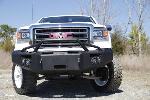 Fab Fours Bumpers & Off-Road Armor | 1350 Offroad - Fab Fours Premium Winch Front Bumper, Black Powder Coat, with Pre-Runner Grill Guard, D-Ring Mounts - GS14-H3152-1 - Image 4