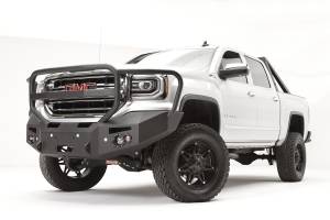 Fab Fours Bumpers & Off-Road Armor | 1350 Offroad - Fab Fours Premium Winch Front Bumper, Black Powder Coat, with Full Guard, with Sensors - GS16-F3950-1 - Image 2