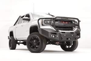 Fab Fours Bumpers & Off-Road Armor | 1350 Offroad - Fab Fours Premium Winch Front Bumper, Black Powder Coat, with Full Guard, with Sensors - GS16-F3950-1 - Image 3