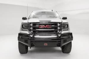 Fab Fours Bumpers & Off-Road Armor | 1350 Offroad - Fab Fours Black Steel Front Bumper, Black Powder Coat, with Pre-Runner Guard - GS16-K3962-1 - Image 1