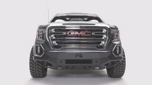 Fab Fours Bumpers & Off-Road Armor | 1350 Offroad - Fab Fours Vengeance Front Bumper, Black Powder Coat, with No Guard, with Sensors - GS19-D6051-1 - Image 1