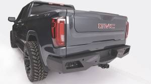Fab Fours Bumpers & Off-Road Armor | 1350 Offroad - Fab Fours Vengeance Rear Bumper, Black Powder Coat, with Blind Spot Monitor Mount, with Sensors - GS23-E5852-1 - Image 1
