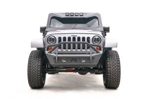 Fab Fours Bumpers & Off-Road Armor | 1350 Offroad - Fab Fours Stubby Bumper, with Pre-Runner Guard, 2 Stage Matte Black Powder Coated - JK07-B1952-1 - Image 1