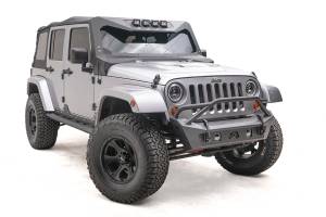 Fab Fours Bumpers & Off-Road Armor | 1350 Offroad - Fab Fours Stubby Bumper, with Pre-Runner Guard, Bare Steel - JK07-B1952-B - Image 3