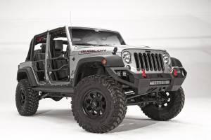 Fab Fours Bumpers & Off-Road Armor | 1350 Offroad - Fab Fours Vengeance Front Bumper, Bare Steel, No Guard - JK07-D1851-B - Image 1