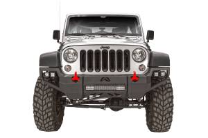 Fab Fours Bumpers & Off-Road Armor | 1350 Offroad - Fab Fours Vengeance Front Bumper, Black Powder Coat, No Guard - JK07-D1851-1 - Image 3