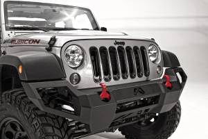 Fab Fours Bumpers & Off-Road Armor | 1350 Offroad - Fab Fours Vengeance Front Bumper, Black Powder Coat, No Guard - JK07-D1851-1 - Image 4